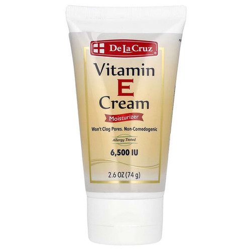<img alt="De La Cruz, Vitamin E Cream, 2.6 oz (74 g)" title="De La Cruz, Vitamin E Cream, 2.6 oz (74 g),024286180058"