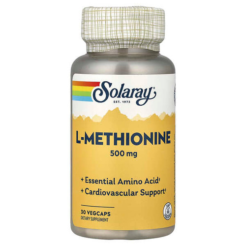 <img alt="Solaray, L-Methionine, 500 mg, 30 VegCaps" title="Solaray, L-Methionine, 500 mg, 30 VegCaps,076280049503"