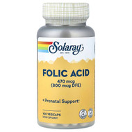 <img alt="Solaray, Folic Acid, 470 mcg (800 mcg DFE), 100 VegCaps" title="Solaray, Folic Acid, 470 mcg (800 mcg DFE), 100 VegCaps,076280043525"