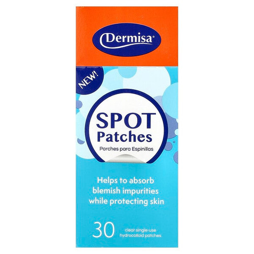 <img alt="Dermisa, Spot Patches, For All Skin Types, 30 Clear Single-Use Hydrocolloid Patches" title="Dermisa, Spot Patches, For All Skin Types, 30 Clear Single-Use Hydrocolloid Patches,766989000461"