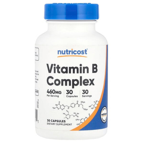 <img alt="Nutricost, Vitamin B Complex, 30 Capsules" title="Nutricost, Vitamin B Complex, 30 Capsules,810139574071"