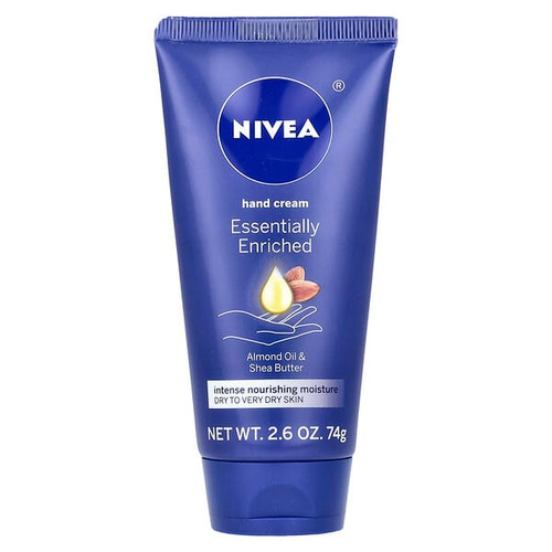<img alt="Nivea, Essentially Enriched Hand Cream, Almond Oil & Shea Butter, 2.6 oz (74 g)" title="Nivea, Essentially Enriched Hand Cream, Almond Oil & Shea Butter, 2.6 oz (74 g),072140029555"