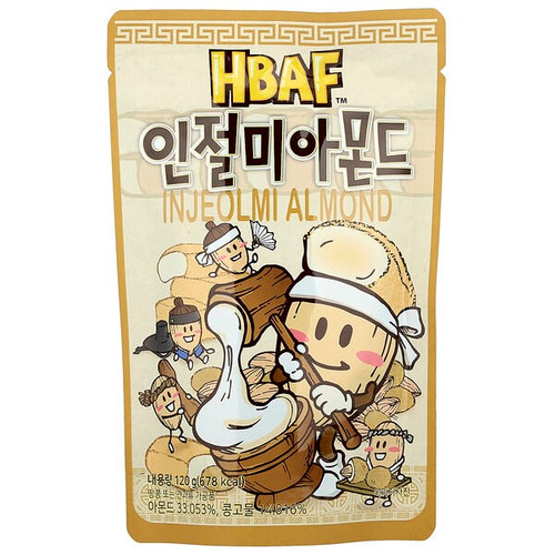 <img alt="HBAF, Injeolmi Almond, 120 g" title="HBAF, Injeolmi Almond, 120 g,8809617944538"