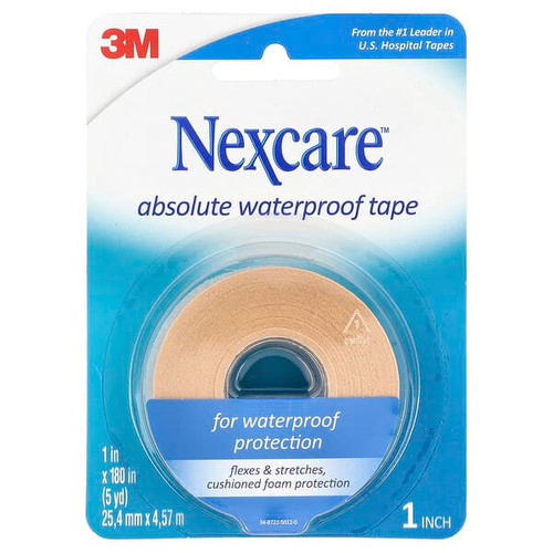 <img alt="Nexcare, Absolute Waterproof Tape, Medium Hold, 180 in (5 yd)" title="Nexcare, Absolute Waterproof Tape, Medium Hold, 180 in (5 yd),051131667754"
