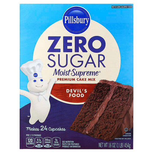 <img alt="Pillsbury, Zero Sugar, Moist Supreme Premium Cake Mix, Devils Food, 16 oz (454 g)" title="Pillsbury, Zero Sugar, Moist Supreme Premium Cake Mix, Devils Food, 16 oz (454 g),013300553053"
