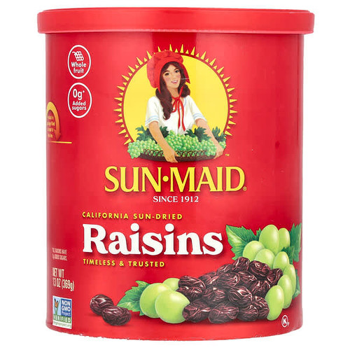 <img alt="Sun-Maid, California Sun-Dried Raisins, 13 oz (369 g)" title="Sun-Maid, California Sun-Dried Raisins, 13 oz (369 g),041143028636"