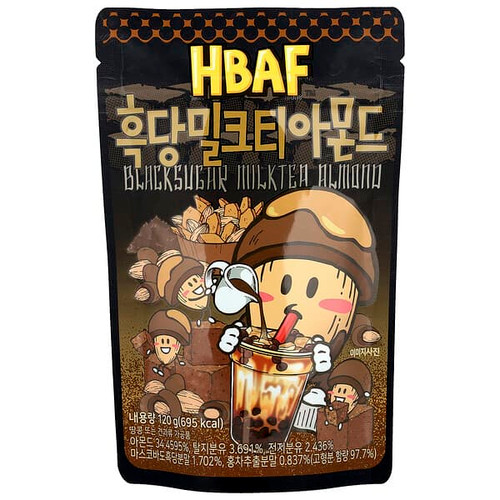 <img alt="HBAF, Blacksugar Milktea Almond, 120 g" title="HBAF, Blacksugar Milktea Almond, 120 g,8809617944811"