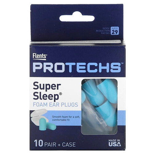 <img alt="Flents, Protechs, Super Sleep, Foam Ear Plugs, 10 Pair + Case" title="Flents, Protechs, Super Sleep, Foam Ear Plugs, 10 Pair + Case,025715684055"