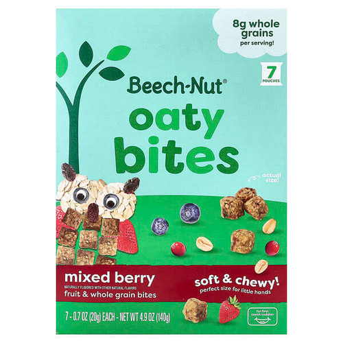 <img alt="Beech-Nut, Oaty Bites, First Teeth Toddler, Mixed Berry, 7 Pouches, 0.7 oz (20 g) Each" title="Beech-Nut, Oaty Bites, First Teeth Toddler, Mixed Berry, 7 Pouches, 0.7 oz (20 g) Each,052200041604"