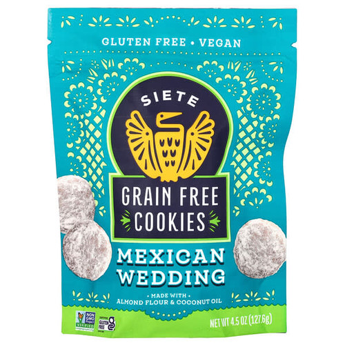 <img alt="Siete, Grain Free Cookies, Mexican Wedding, 4.5 oz (127.6 g)" title="Siete, Grain Free Cookies, Mexican Wedding, 4.5 oz (127.6 g),851769007966"