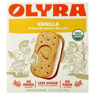 <img alt="Olyra, Creme Breakfast Biscuits, Vanilla, 4 On-The-Go Packs, 5.3 oz  (150 g)" title="Olyra, Creme Breakfast Biscuits, Vanilla, 4 On-The-Go Packs, 5.3 oz  (150 g),819019021056"