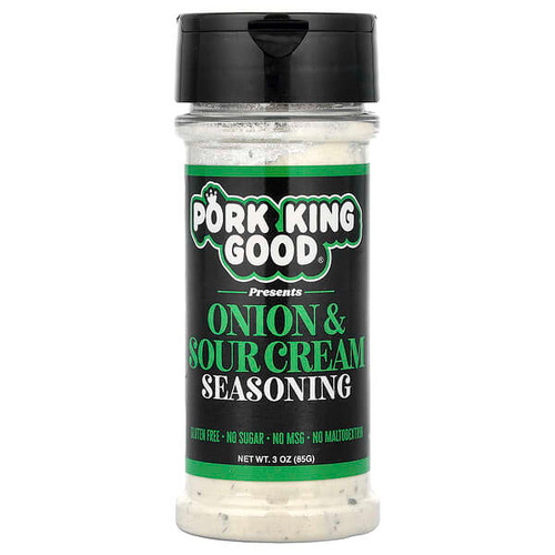 <img alt="Pork King Good, Onion & Sour Cream Seasoning, 3 oz (85 g)" title="Pork King Good, Onion & Sour Cream Seasoning, 3 oz (85 g),850008538612"