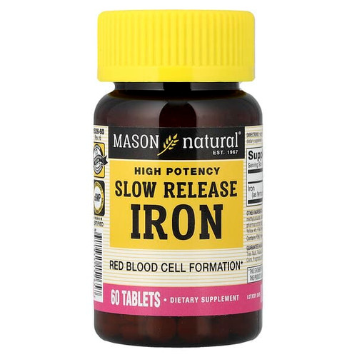 <img alt="Mason Natural, Slow Release Iron, High Potency, 60 Tablets (50 mg per Tablet)" title="Mason Natural, Slow Release Iron, High Potency, 60 Tablets (50 mg per Tablet),311845152657"