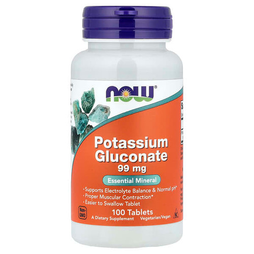 <img alt="Now Foods, Potassium Gluconate, 99 mg, 100 Tablets" title="Now Foods, Potassium Gluconate, 99 mg, 100 Tablets,733739014603"