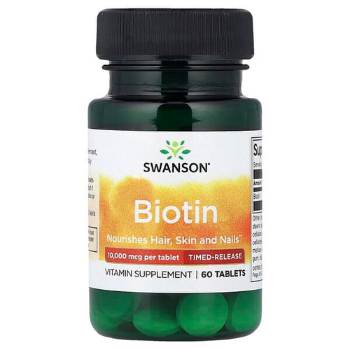 <img alt="Swanson Vitamins, Biotin, Time-Release, 10,000 mcg, 60 Tablets" title="Swanson Vitamins, Biotin, Time-Release, 10,000 mcg, 60 Tablets,087614027197"