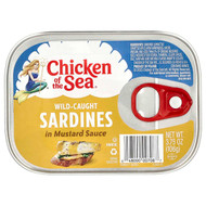 <img alt="3 PACK of Chicken of the Sea, Wild Caught Sardines in Mustard Sauce, 3.75 oz (106 g)" title="3 PACK of Chicken of the Sea, Wild Caught Sardines in Mustard Sauce, 3.75 oz (106 g),048000007087"