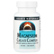 <img alt="Source Naturals, Magnesium Chelate Complex, 100 mg, 100 Tablets" title="Source Naturals, Magnesium Chelate Complex, 100 mg, 100 Tablets,021078003175"