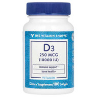 <img alt="The Vitamin Shoppe, Vitamin D3, 250 mcg (10,000 IU), 100 Softgels" title="The Vitamin Shoppe, Vitamin D3, 250 mcg (10,000 IU), 100 Softgels,766536024247"