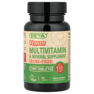 <img alt="Deva, Vegan Multivitamin & Mineral Supplement, Iron-Free, 90 Tiny Tablets" title="Deva, Vegan Multivitamin & Mineral Supplement, Iron-Free, 90 Tiny Tablets,895634000423"