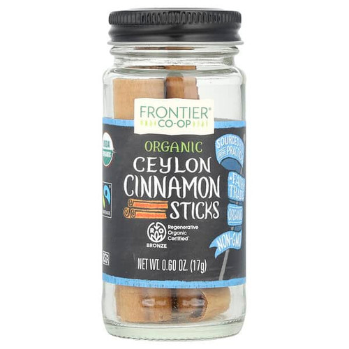 <img alt="Frontier Co-op, Organic Ceylon Cinnamon Sticks, 0.6 oz (17 g)" title="Frontier Co-op, Organic Ceylon Cinnamon Sticks, 0.6 oz (17 g),089836183651"