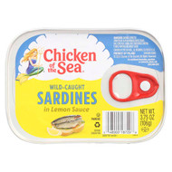 <img alt="3 PACK of Chicken of the Sea, Wild-Caught Sardines in Lemon Sauce, 3.75 oz (106 g)" title="3 PACK of Chicken of the Sea, Wild-Caught Sardines in Lemon Sauce, 3.75 oz (106 g),048000187208"