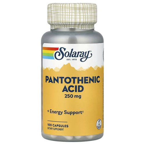 <img alt="Solaray, Pantothenic Acid, 100 Capsules" title="Solaray, Pantothenic Acid, 100 Capsules,076280043709"