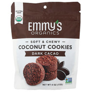 <img alt="Emmys Organic Cookies, Soft & Chewy Coconut Cookies, Dark Cacao, 4 oz (113 g)" title="Emmys Organic Cookies, Soft & Chewy Coconut Cookies, Dark Cacao, 4 oz (113 g),850711006323"