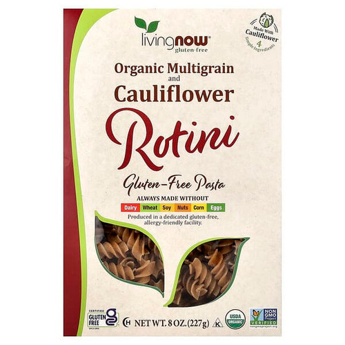 <img alt="Now Foods, Organic Multigrain and Cauliflower Rotini, 8 oz (227 g)" title="Now Foods, Organic Multigrain and Cauliflower Rotini, 8 oz (227 g),733739063274"