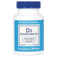 <img alt="The Vitamin Shoppe, Vitamin D3, 25 mcg (1,000 IU), 200 Softgels" title="The Vitamin Shoppe, Vitamin D3, 25 mcg (1,000 IU), 200 Softgels,766536024780"