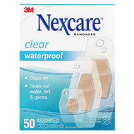 <img alt="Nexcare, Clear Waterproof Bandages, 50 Assorted Sizes" title="Nexcare, Clear Waterproof Bandages, 50 Assorted Sizes,051131997608"
