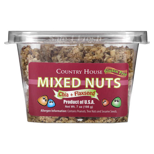 <img alt="Country House, Mixed Nuts, Chia + Flaxseed, 7 oz (198 g)" title="Country House, Mixed Nuts, Chia + Flaxseed, 7 oz (198 g),642526682027"