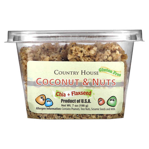 <img alt="Country House, Coconut & Nuts, Chia + Flaxseed, 7 oz (198 g)" title="Country House, Coconut & Nuts, Chia + Flaxseed, 7 oz (198 g),642526686094"