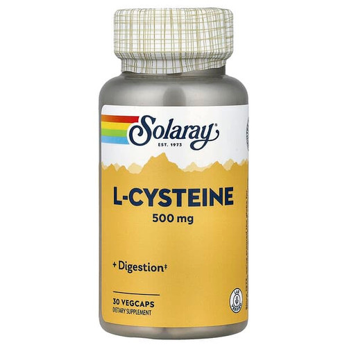 <img alt="Solaray, L-Cysteine, 500 mg, 30 VegCaps" title="Solaray, L-Cysteine, 500 mg, 30 VegCaps,076280049107"