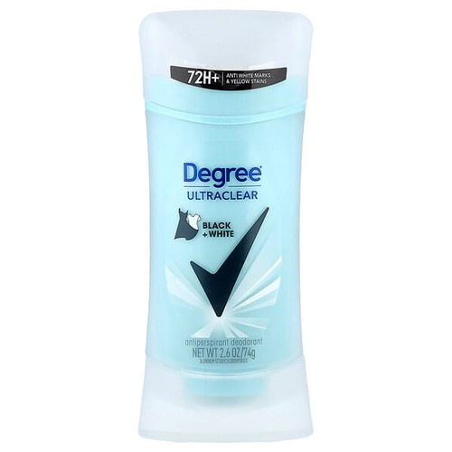<img alt="Degree, UltraClear, Black + White, Antiperspirant Deodorant, 2.6 oz (74 g)" title="Degree, UltraClear, Black + White, Antiperspirant Deodorant, 2.6 oz (74 g),079400587190"