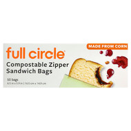 <img alt="Full Circle, Compostable Zipper Sandwich Bags, 50 Bags" title="Full Circle, Compostable Zipper Sandwich Bags, 50 Bags,850067333272"