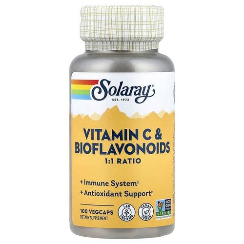 <img alt="Solaray, Vitamin C & Bioflavonoids, 100 VegCaps" title="Solaray, Vitamin C & Bioflavonoids, 100 VegCaps,076280044324"
