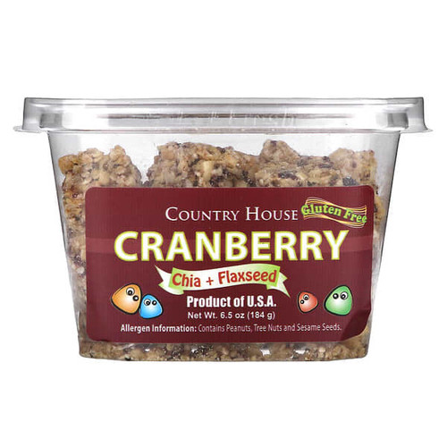 <img alt="Country House, Cranberry, Chia + Flaxseed, 6.5 oz (184 g)" title="Country House, Cranberry, Chia + Flaxseed, 6.5 oz (184 g),642526682034"