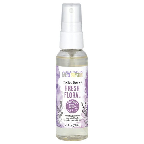 <img alt="Aura Cacia, Toilet Spray, Fresh Floral, 2 fl oz (60 ml)" title="Aura Cacia, Toilet Spray, Fresh Floral, 2 fl oz (60 ml),051381921828"