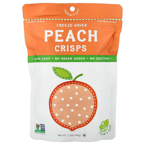 <img alt="Natures Turn, Freeze-Dried Peach Crisps, 1.2 oz (34 g)" title="Natures Turn, Freeze-Dried Peach Crisps, 1.2 oz (34 g),856366002420"