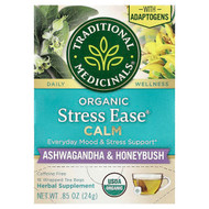 <img alt="Traditional Meds, Organic Stress Ease Calm, Ashwagandha & Honeybush, Caffeine Free, 16 Wrapped Tea Bags, 0.85 oz (24 g)" title="Traditional Meds, Organic Stress Ease Calm, Ashwagandha & Honeybush, Caffeine Free, 16 Wrapped Tea Bags, 0.85 oz (24 g),032917008497"
