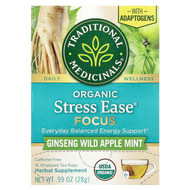 <img alt="Traditional Meds, Organic Stress Ease Focus, Ginseng Wild Apple Mint, Caffeine Free, 16 Wrapped Tea Bags, 0.99 oz (28 g)" title="Traditional Meds, Organic Stress Ease Focus, Ginseng Wild Apple Mint, Caffeine Free, 16 Wrapped Tea Bags, 0.99 oz (28 g),032917008367"