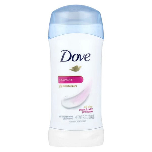 <img alt="Dove, Antiperspirant Deodorant, Powder, 2.6 oz (74 g)" title="Dove, Antiperspirant Deodorant, Powder, 2.6 oz (74 g),079400507204"