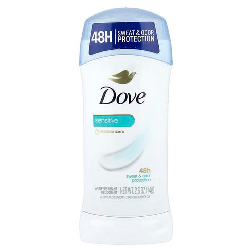 <img alt="Dove, Antiperspirant Deodorant, Sensitive, 2.6 oz (74 g)" title="Dove, Antiperspirant Deodorant, Sensitive, 2.6 oz (74 g),079400507402"