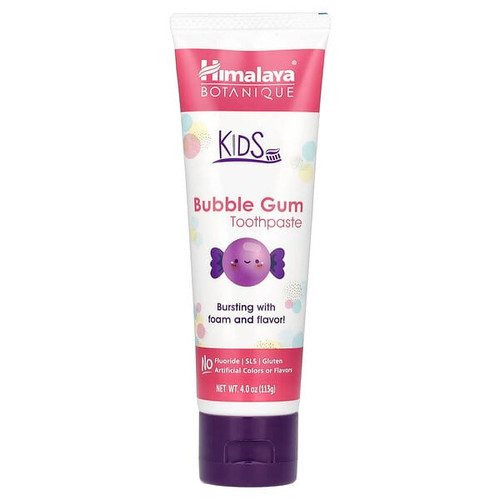 <img alt="Himalaya, Botanique, Kids Toothpaste, Bubble Gum, 4 oz (113 g)" title="Himalaya, Botanique, Kids Toothpaste, Bubble Gum, 4 oz (113 g),605069063982"