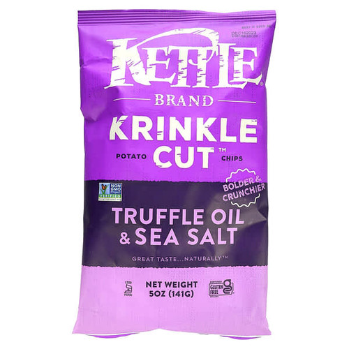 <img alt="Kettle Foods, Krinkle Cut, Potato Chips, Truffle Oil & Sea Salt, 5 oz (141 g)" title="Kettle Foods, Krinkle Cut, Potato Chips, Truffle Oil & Sea Salt, 5 oz (141 g),084114901705"