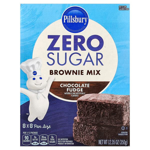 <img alt="Pillsbury, Zero Sugar, Brownie Mix, Chocolate Fudge, 12.35 oz (350 g)" title="Pillsbury, Zero Sugar, Brownie Mix, Chocolate Fudge, 12.35 oz (350 g),013300553060"