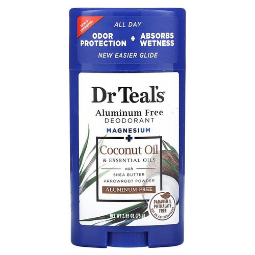 <img alt="Dr. Teals, Aluminum Free Deodorant, Coconut Oil, 2.65 oz (75 g)" title="Dr. Teals, Aluminum Free Deodorant, Coconut Oil, 2.65 oz (75 g),811068017769"
