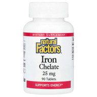 <img alt="Natural Factors, Iron Chelate, 25 mg, 90 Tablets" title="Natural Factors, Iron Chelate, 25 mg, 90 Tablets,068958016405"