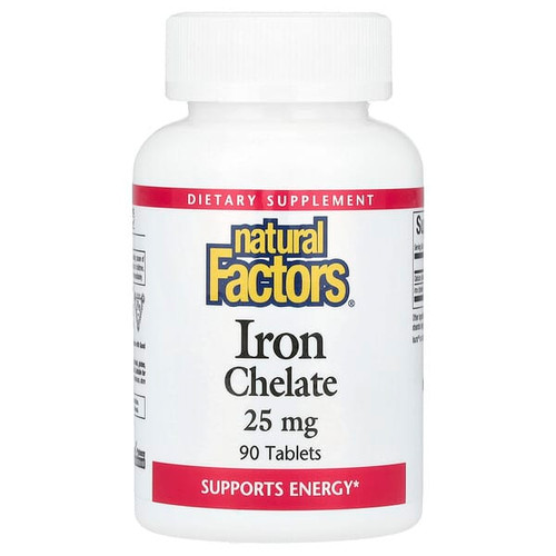 <img alt="Natural Factors, Iron Chelate, 25 mg, 90 Tablets" title="Natural Factors, Iron Chelate, 25 mg, 90 Tablets,068958016405"