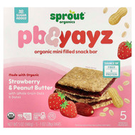 <img alt="Sprout Organics, PB & Yayz, Organic Mini Filled Snack Bar, Kids 2+ Years, Strawberry & Peanut Butter, 5 Bars, 1 oz (28 g) Each" title="Sprout Organics, PB & Yayz, Organic Mini Filled Snack Bar, Kids 2+ Years, Strawberry & Peanut Butter, 5 Bars, 1 oz (28 g) Each,818512018778"